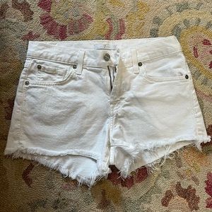 7 For All Mankind Cut Off Denim Shorts